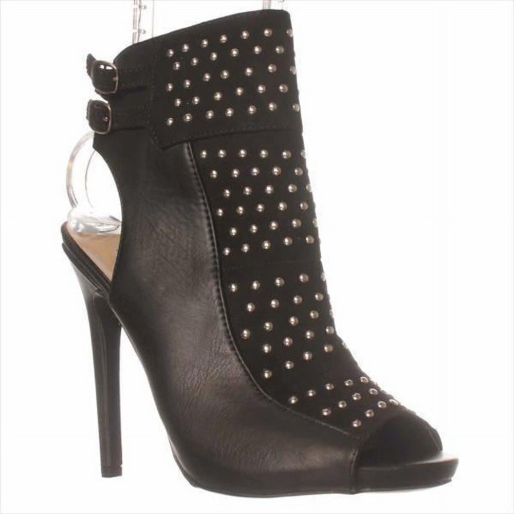 Womens JustFab Brittany Ankle Boot - Black in Size 5.5 - Picture 1 of 12